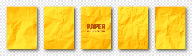 Vetor textura de papel amarelo arrugado colorido grunge áspero velho branco ilustração vetorial de fundo colorido