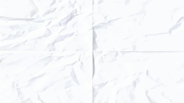 Textura de papel branco amassado com marcas de dobra