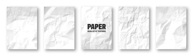 Vetor textura de papel esfarrapado branco realista isolado áspero grunge velho vazio bordas rasgadas vetor