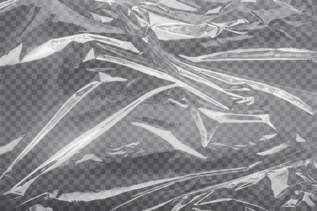 Vetor textura de plástico realista cobertura de polietileno esticado