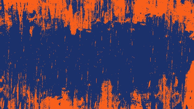 Vetor textura de quadro grunge laranja abstrato em fundo azul escuro
