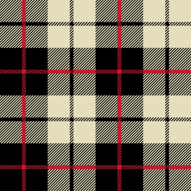 Textura de tecido preto e branco em um padrão quadrado sem costura