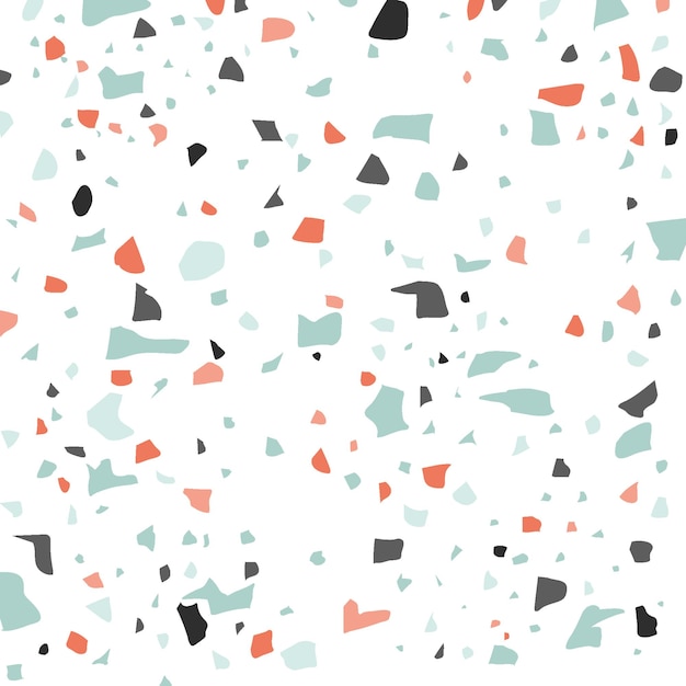 Textura de terrazzo em piso de pedra italiano estilo veneziano. Granito, quartzo, mármore, vidro, concreto.ou
