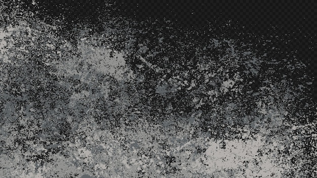 Textura grunge em fundo transparente em estilo realista