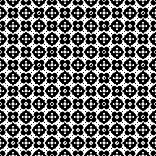 Textura padrão sem costura preto e branco design gráfico ornamental em tons de cinza ornamentos de mosaico modelo de padrão