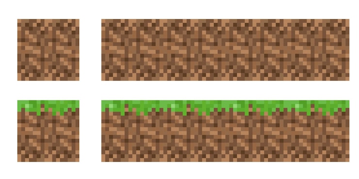 Vetor textura para plataformas pixel art vetor sujeira grama isolada