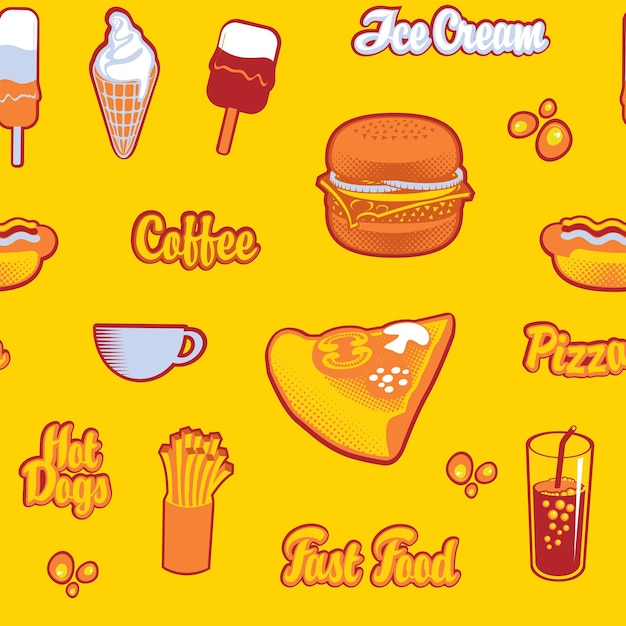 Textura perfeita sobre o tema de fast food