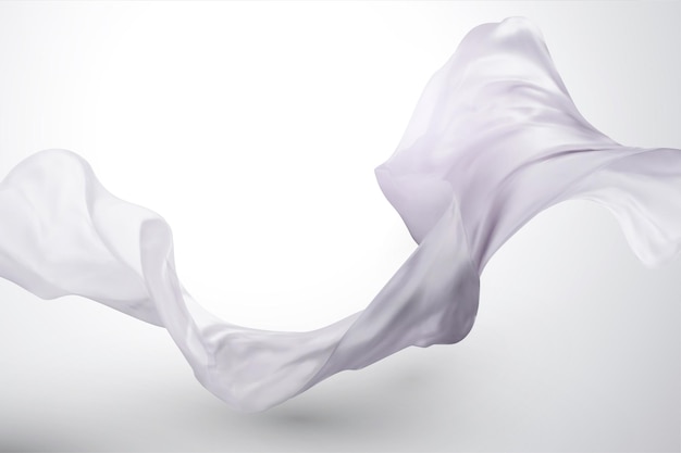 Textura roxa de cetim voador em ilustração 3D