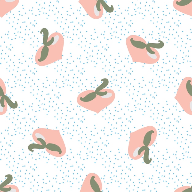 Textura sem costura Design de fundo decorativo com frutas de pêssego estilizadas de verão Padrão vetorial colorido para papel de parede têxtil papel de embrulho papel de embrulho web scrapbook