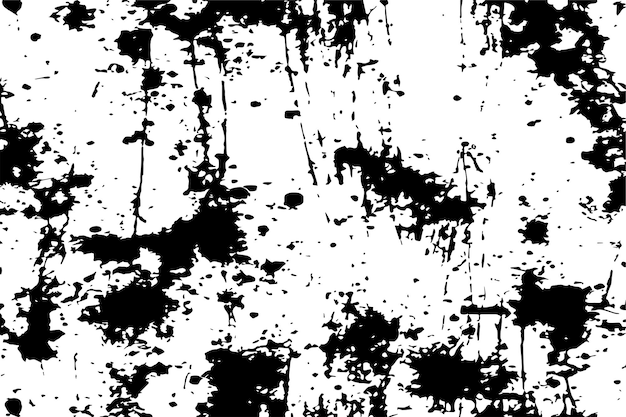 Vetor textura suja manchada preta em fundo branco