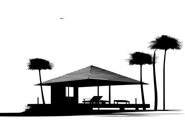 Vetor textura traçada preta de hut em fundo branco ilustração vetorial textura de fundo