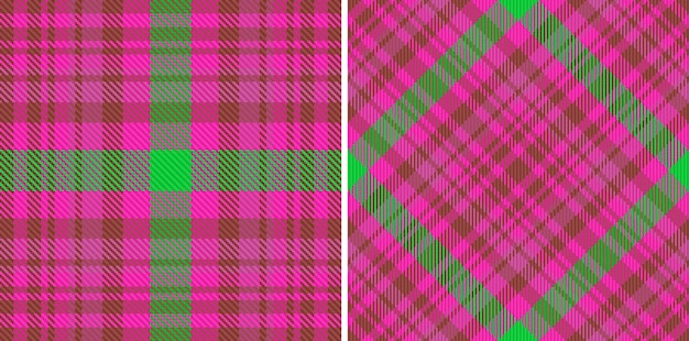 Textura vetorial xadrez tecido sem costura têxtil tartan check padrão de fundo