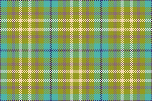 Textura vetorial xadrez tecido tartan sem costura padrão têxtil verificação de antecedentes