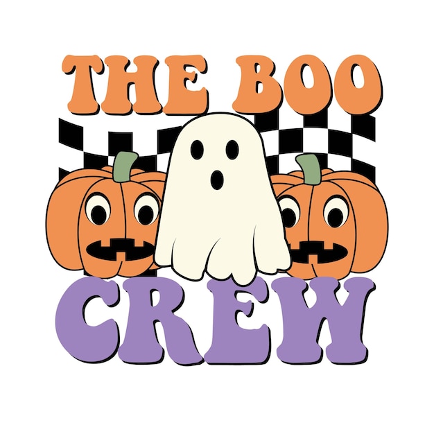 Vetor the boo crew, camiseta de halloween, svg de halloween, camiseta svg