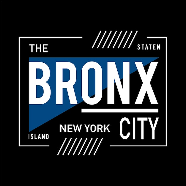 Vetor the bronx new york city tipografia tshirt e design de vestuário