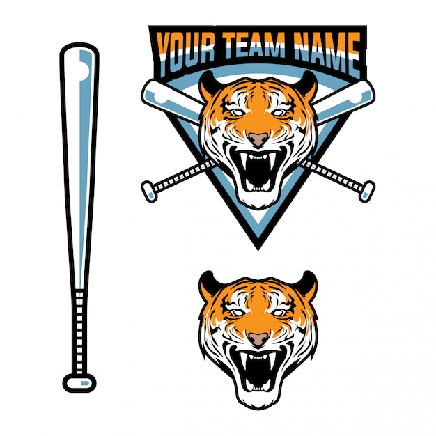 Tiger sport logo set