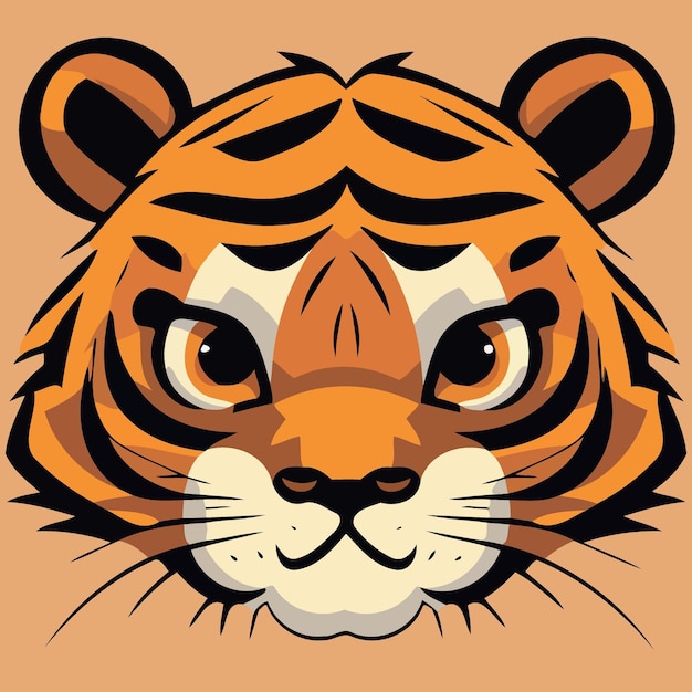 Tigre comum felino mamífero cara de animal