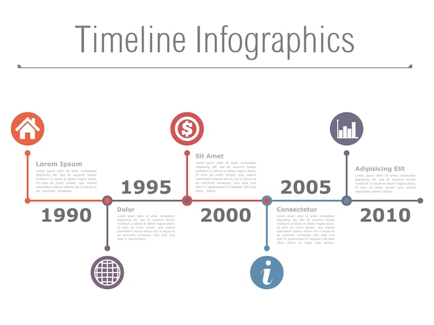 Timeline infográficos design modelo vetor eps10 ilustração