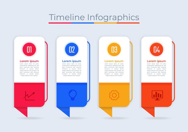 Timeline Infographics Design Marketing Icons Business Data Visualization com etapas ou processos