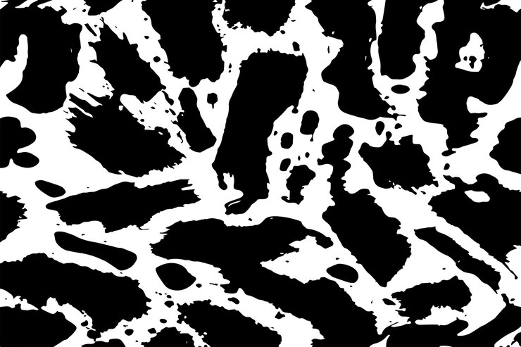 Vetor tinta preta textura grungy em fundo branco