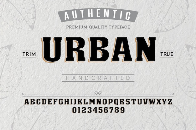 Tipo de letra urbano Para etiquetas e designs de tipos diferentes