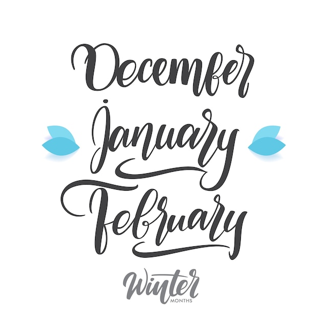 Tipo de letras dos meses de inverno