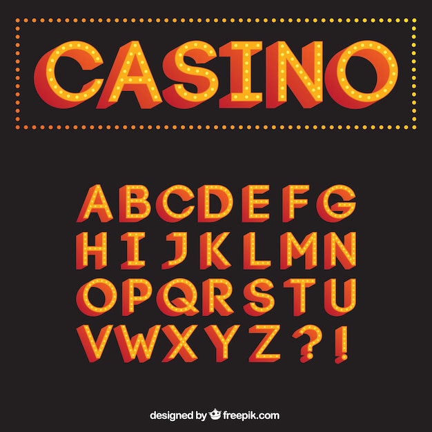 Vetor tipografia casino
