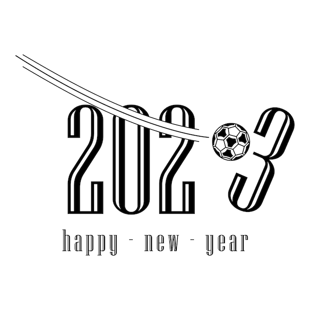 2023 Futebol Feliz Ano Novo PNG , Enfeite, Criativo, Futebol Imagem PNG e  Vetor Para Download Gratuito