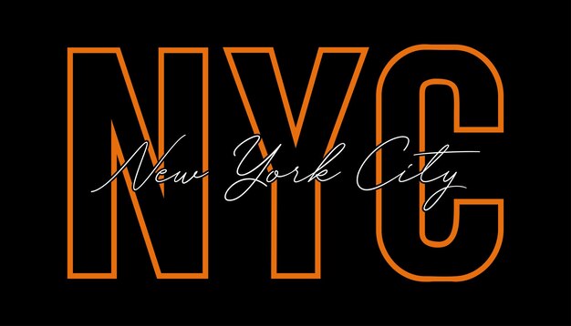 Vetor tipografia de camiseta de nyc e design de vestuário