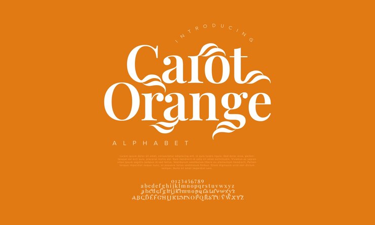 Vetor tipografia de cenoura beleza moda elegante minimalista serif itálico fontes decorativas casamento logotipos vintage retro fonte de luxo mínima logotipo alfabeto ilustração vetorial