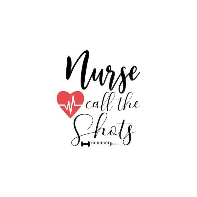 Tipografia de citação de letras de enfermeira. enfermeira dá as ordens