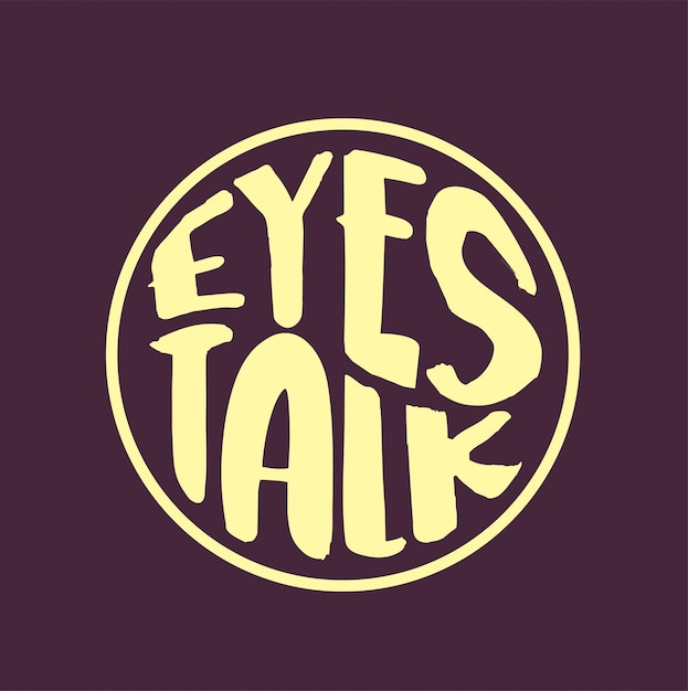 Vetor tipografia de conversa de olhos