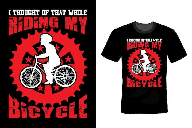 Tipografia de design de camiseta de bicicleta vintage