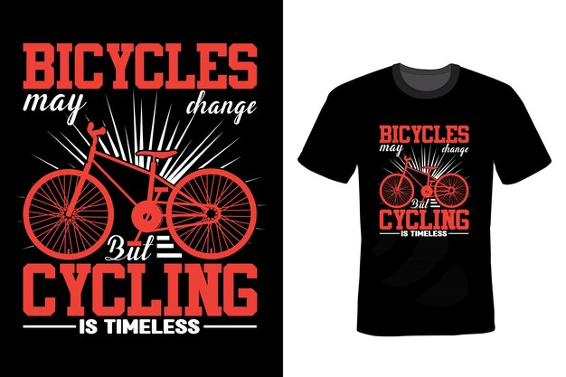 Tipografia de design de camiseta de bicicleta vintage