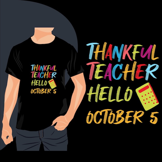 Vetor tipografia de design de camiseta de dia dos professores