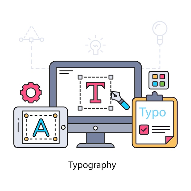 Tipografia de ilustração de design criativo