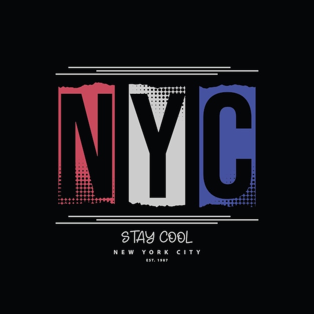 Vetor tipografia de ilustração de nova york. perfeito para design de camiseta