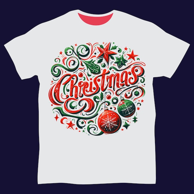 Vetor tipografia de natal t-shirt design