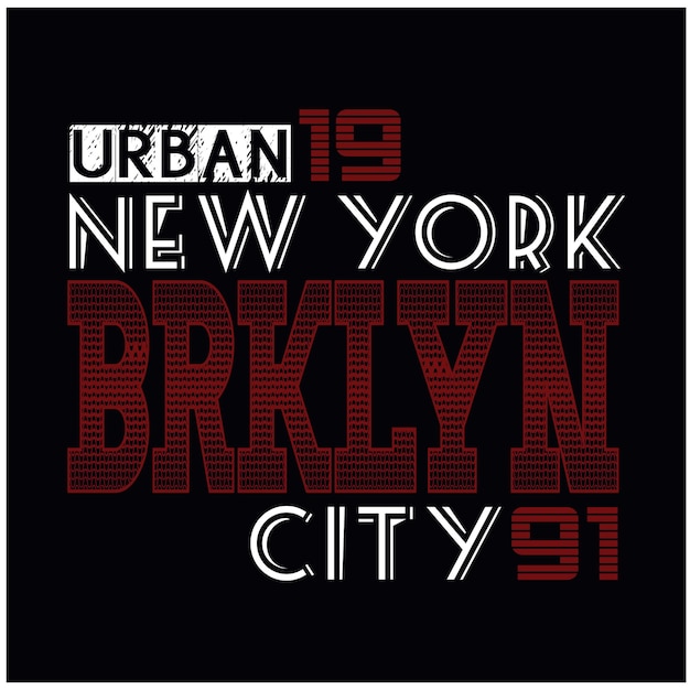 Vetor tipografia de nyc brooklyn para impressão de ilustração de camiseta vetorial arte vintage
