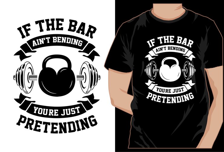 Vetor tipografia design de camiseta de ginástica,