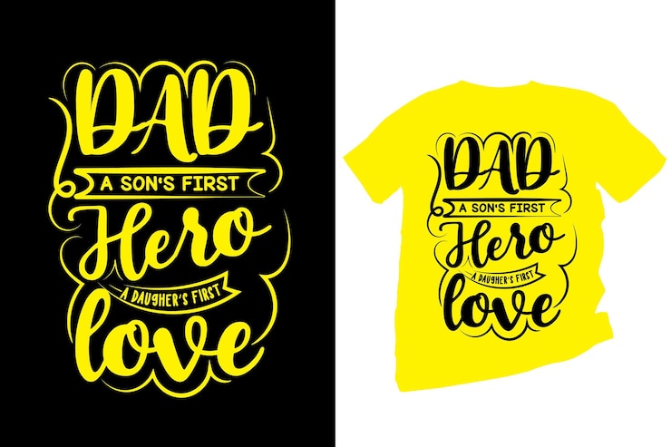 Vetor tipografia dia dos pais criativo novo design de camiseta download vector