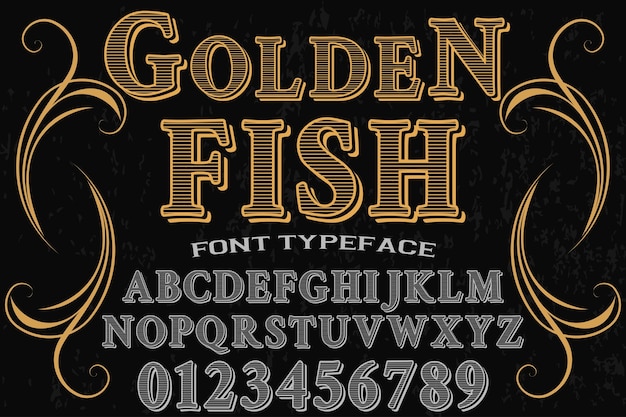 Tipografia font design peixe dourado