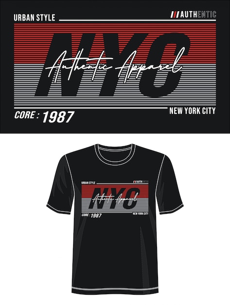 Tipografia nyc para camiseta