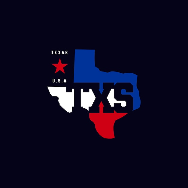 Tipografia texas design gráfico premium vector