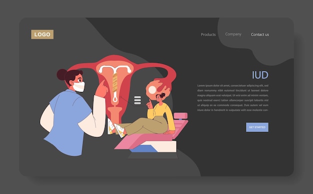 Tipos de contracepção O médico consulta a paciente sobre o uso de dispositivos intrauterinos escolha informada no parto