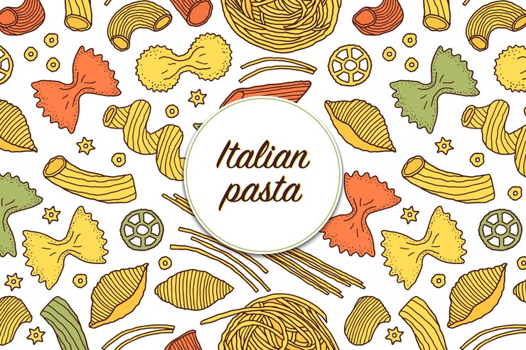 Vetor tipos de massas italianas