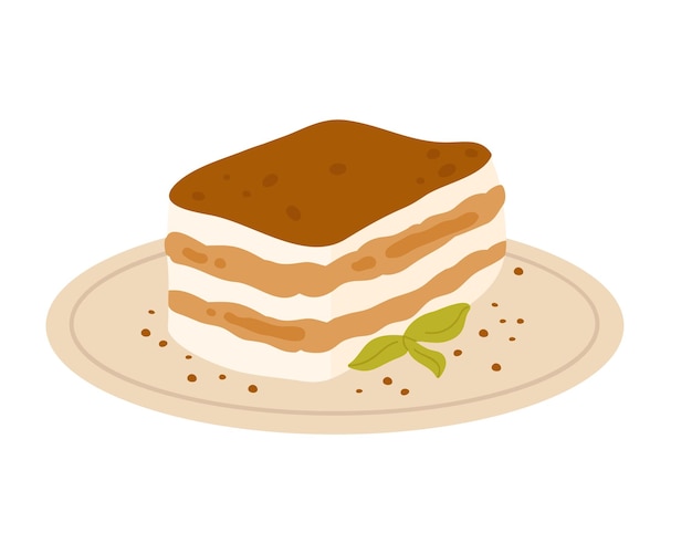 Tiramisu italiano no prato