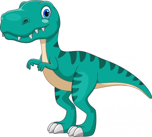 Dinossauro desenho simples caricatura tiranossauro rex rindo fundo  transparente png