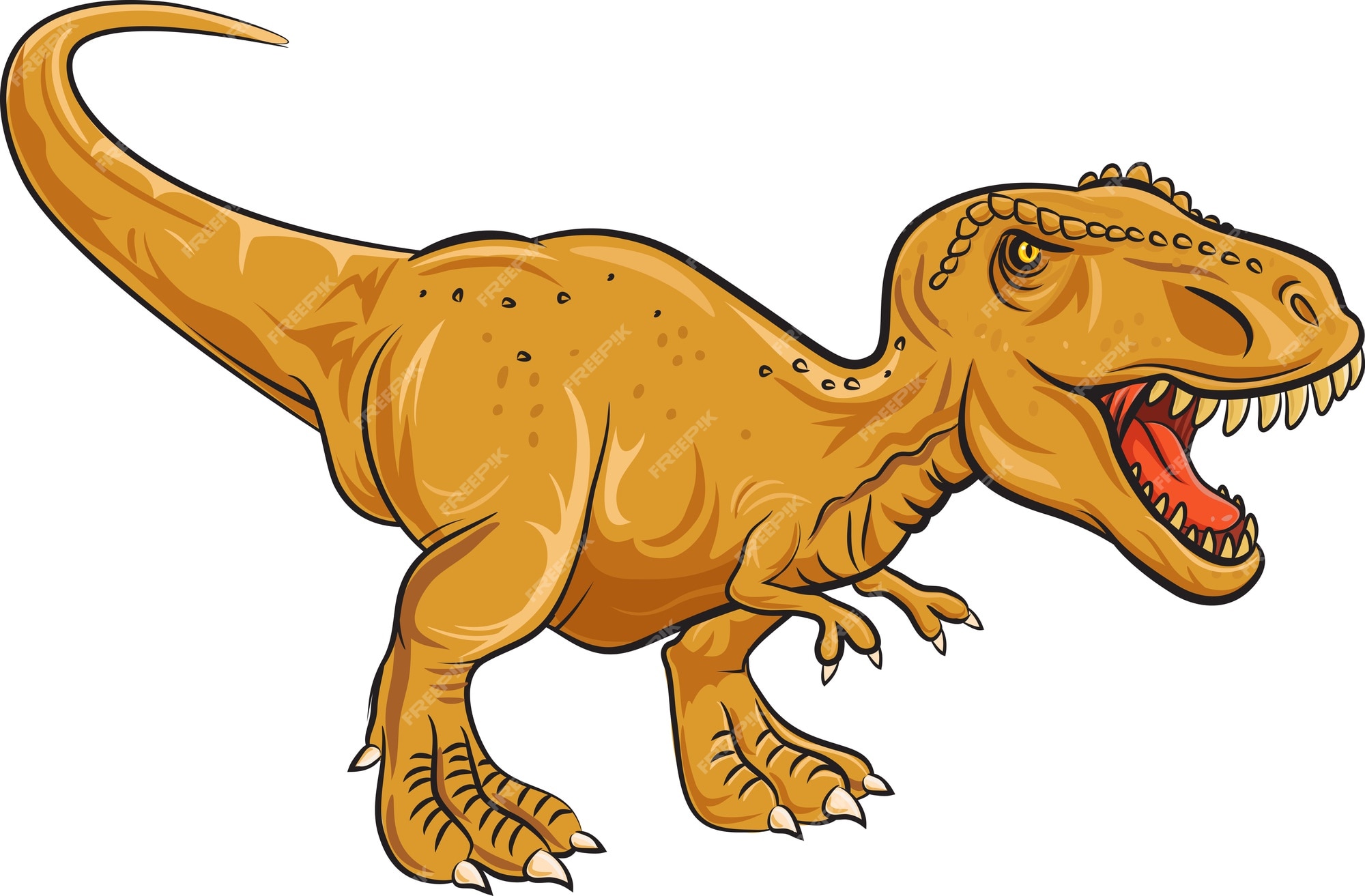 Desenho Animado Ilustração Vetor Dinossauro Rex Isolado Fundo