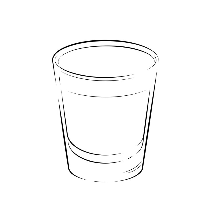 Vetor tiro de café expresso estilo esboço desenhado à mão